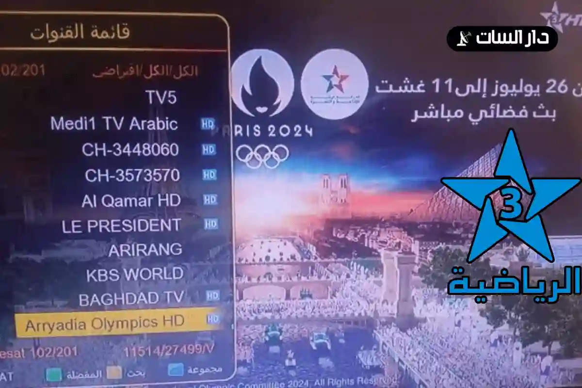 تردد قناه المغربيه الرياضيه